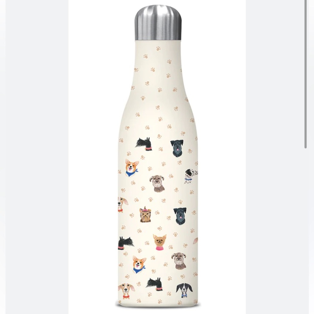 New Doggone Cute Stainless Steel BPA Free Vacuum Seal Water Bottle Dog Paw Print